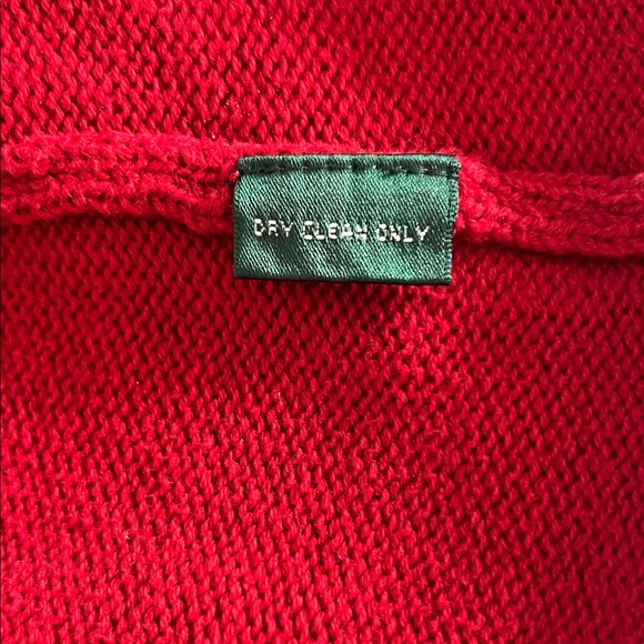 Ralph Lauren Red and Black Military Style Sweater Jacket - Picture 4 of 7